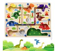 RoserRose Laberinto Magnetico, Tablero Magnetico NiñOs, Tablero Magnetico Juego para NiñOs, Dinosaurios Laberinto MagnéTico De Colores Y NúMeros, Juguetes Montessori Madera A Partir De 2-8 AñOs