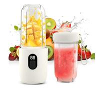 RoserRose Mini Licuadora Portátil, 500ml, 6 Cuchillas de Acero Inoxidable, Batidora Recargable para Jugos y Batidos (Blanco)