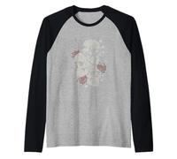 Roses and Skulls Elder EMO Grunge Punk Graphic Goth Gothic Camiseta Manga Raglan