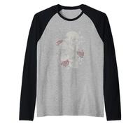 Roses and Skulls Elder EMO Grunge Punk Graphic Goth Gothic Camiseta Manga Raglan