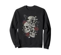 Roses and Skulls Elder EMO Grunge Punk Graphic Goth Gothic Sudadera