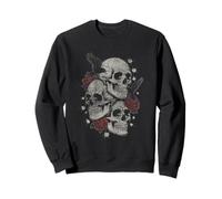 Roses and Skulls Elder EMO Grunge Punk Graphic Goth Gothic Sudadera