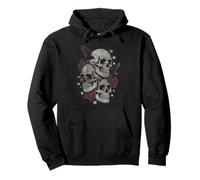 Roses and Skulls Elder EMO Grunge Punk Graphic Goth Gothic Sudadera con Capucha