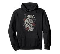 Roses and Skulls Elder EMO Grunge Punk Graphic Goth Gothic Sudadera con Capucha