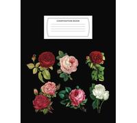 Roses Black Composition Book