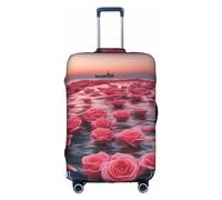 Roses by The Sea - Funda protectora para maleta, antiarañazos, protector de equipaje, 45,7 a 81,3 cm, adecuada para viajes, viajes de negocios, White, X-Large