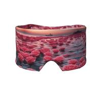 Roses by The Sea - Máscara para dormir con diseño de ojeras y orejas, bloquea la luz, ajustable, ideal para viajes, meditación y yoga