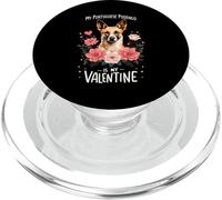 Roses Flowers Valentine's Day Portuguese Podengo Valentines PopSockets PopGrip para MagSafe