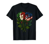 Roses Half American Half Mexican USA México Bandera Camiseta