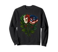 Roses Half American Half Mexican USA México Bandera Sudadera