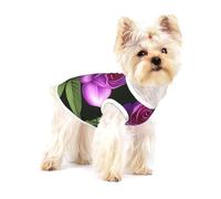 Roses in Bloom - Chaleco de algodón para perros pequeños, transpirable, ajustable, para perros pequeños, gatos, ropa de verano para cachorros