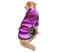 Roses in Bloom - Sudadera con capucha para perros medianos y grandes, ropa de poliéster suave para mascotas, adecuada para todas las estaciones