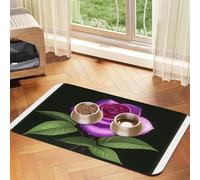 Roses in Bloom - Tapete de alimentación para mascotas, impermeable y antideslizante, tapete dispensador de agua para perros y gatos, sin manchas, de secado rápido