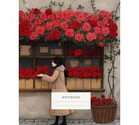 Roses In The Wind Notebook: encapsulates the timeless beauty of a quaint rose shop, offering a serene escape for your thoughts and creativity.