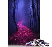 Roses Path in The Forest Puzzle Pesado 1000 Piezas Puzzle Juguete Educativo Imposible Juguete Desafío para Adultos Niños 300 Piezas (40 x 28 cm)