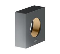 Roseta de extensión KEUCO para válvulas ocultas, forma de roseta cuadrada, 59551130282, Color: Negro cromo cepillado