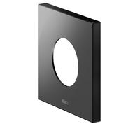 Roseta de pared KEUCO sobredimensionada para válvulas y Thermostatarmaturen empotrados, angular, 59556370092, Color: Negro Mate