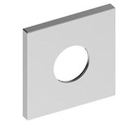 Roseta de pared KEUCO sobredimensionada para válvulas y Thermostatarmaturen empotrados, angular, 59556010092, Color: Cromado
