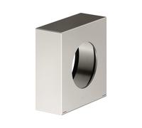 Roseta de prolongación KEUCO para mezclador monomando empotrado, forma de roseta cuadrada, 59551050382, Color: níquel cepillado