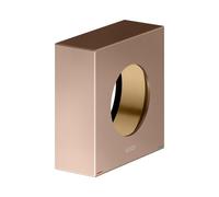 Roseta de prolongación KEUCO para mezclador monomando empotrado, forma de roseta cuadrada, 59551290382, Color: rojo oro cepillado