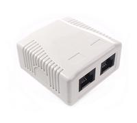 Roseta de Superficie Cat6 2 Conectores Red Hembra RJ-45