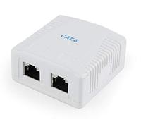 Roseta de Superficie Cat6 Conector Red Hembra RJ45 - Cable de red