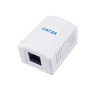 Roseta de superficie equip cat 6a 1 puerto hembra rj45