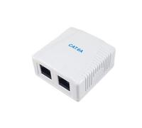 Roseta de superficie equip 235216 categoria 6a 2 hembra rj45 color bla
