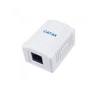 Roseta de superficie equip cat 6a 1 puerto hembra rj45