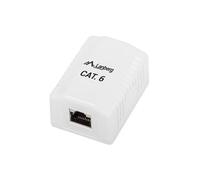 Roseta de superficie lanberg cat.6 ftp 1x toma rj45 blanco