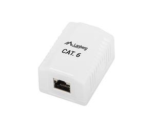 Roseta de superficie lanberg cat.6 ftp 1x toma rj45 blanco