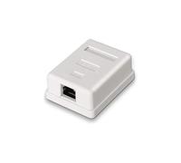 Roseta de Superficie RJ45 Cat.6 UTP, 1 Toma, Color Blanco, Ideal para Conexiones de Red en entornos residenciales y comerciales.