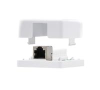 Roseta de superficie RJ45 categoría 6 FTP con una toma, color blanco, ideal para conexiones de red fiables y seguras en entornos domésticos y profesionales.