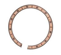 Roseta para guitarra acústica con incrustaciones de madera de 110 mm, decoración de repuesto para herramienta Luthier DIY