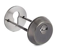 Roseta protectora APECS para puertas exteriores y puertas interiores roseta para cilindro de perfil PZ con protección de nuclear, redondo, bronce, 1 par