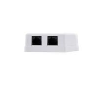 Roseta rj45 superficie utp cat5e 2 tomas blanco