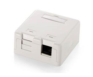 Roseta rj45 superficie vacia 2 tomas equip 125122