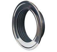 Rosetón de pared de 200 mm de diámetro, 20 cm, RMN, cromado, tubo flexible de aluminio Thermoflex, brida de metal de acero inoxidable, resistente al calor