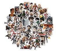 ROSETOR 50 calcomanías de anime Attack on Titan, impermeables, para cuaderno juvenil, patineta, guitarra