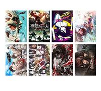 ROSETOR Póster AOT de Ataque a los Titanes, 8 unidades, póster de anime japonés, impresiones artísticas para decoración de pared del hogar, 11.5 x 16.5 pulgadas (Attack on Titan), estilo 2