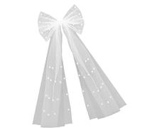 Rosette Bow Veil Bowknot Hair Clip Jewelry Bridal Modern Headdress Blingbling Jewelry Bride Wedding Party Rhinestone Piece