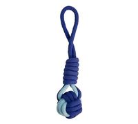 Rosewood Battersea - Juguete de Cuerda y Goma para Perros, Juguete de Cuerda Duradero Azul y Morado, Juguete Resistente para Perros, Grande, Juguete Interactivo para Perros, 38 cm de Largo