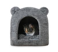 Rosewood Cama para Gatos de Oso de Peluche Gris