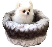 Rosewood Cama Redonda de Felpa para Perros Pequeños y Gatos, 40 cm, Gris