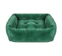 Rosewood Cama verde de pelo sintético para mascotas para perros y gatos, tamaño mediano, cama de felpa suave, acogedora cama para gatos, cómodo cojín lavable para mascotas, duradero, elegante, para