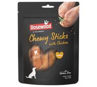 Rosewood Chewy Sticks Pollo Mediano - Snacks Masticables para Perros, 100 g | Barritas de cuero de res y pollo deshidratado sin cereales ni aditivos, ideales para la higiene dental y masticación