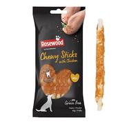 Rosewood Chewy Sticks Pollo Petit - Palitos masticables para Perro de Pollo y Piel de Buey, promueven el Cuidado Dental, sin aditivos Artificiales, 100 g