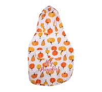 Rosewood Chubasquero de Calabaza para Perro, Chaqueta Impermeable para otoño, Abrigo Ligero para Perro de Halloween con Capucha, Ropa de Lluvia Plegable para Mascotas para Paseos en Clima húmedo