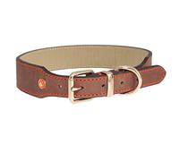 Rosewood. Collar de Lujo en Piel para Perros, Color marrón