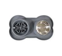 Rosewood Comedero Lento de Silicona para Mascotas, Color Gris, 50 cm x 29 cm